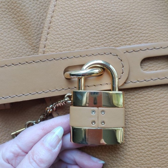 Chloe Medium Day pebbled leather autumnal brown bag with gold hardware 🔑 NWT - Picture 8 of 16